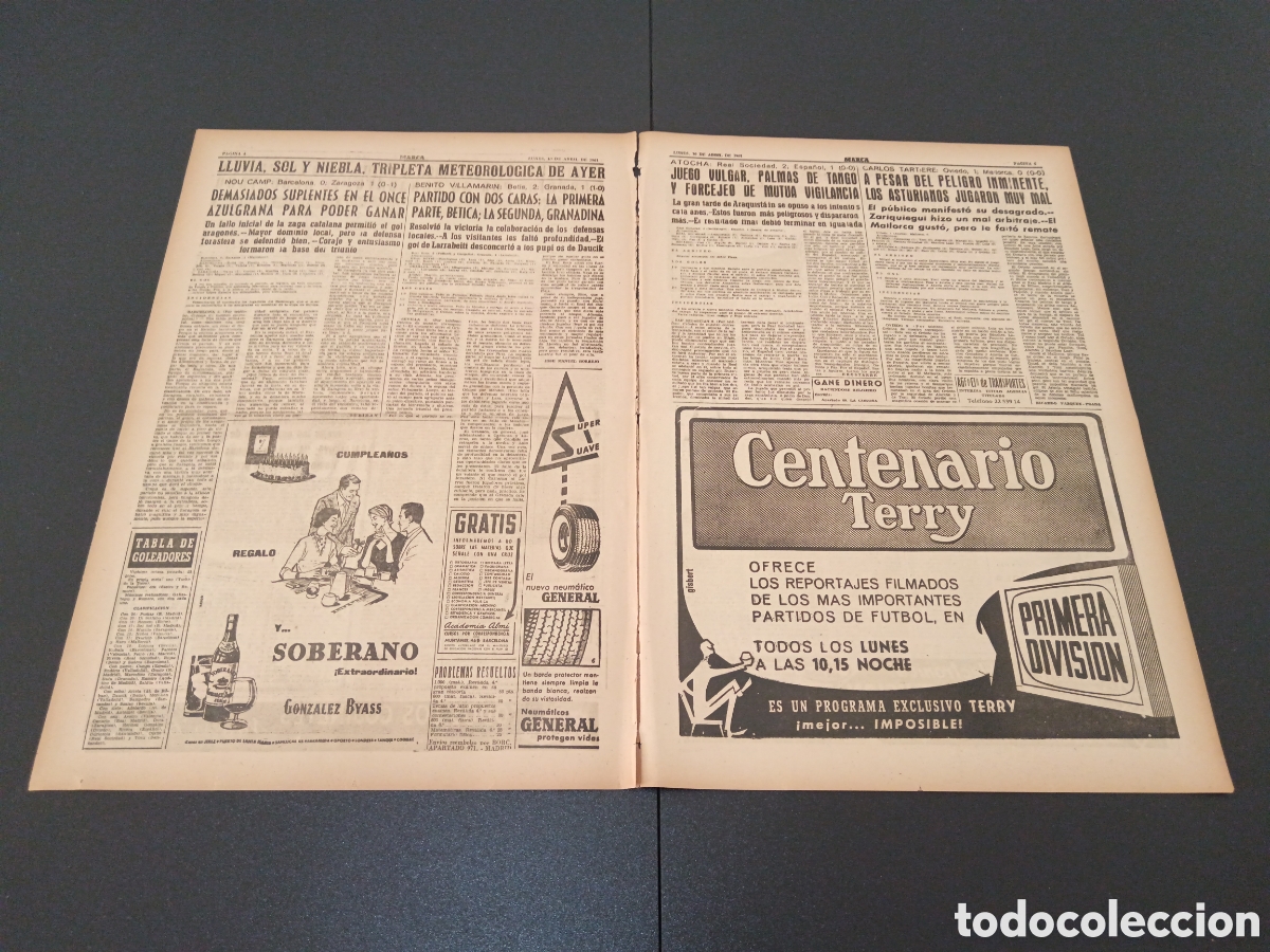 Coleccionismo deportivo: MARCA 10 DE ABRIL 1961 - Foto 3