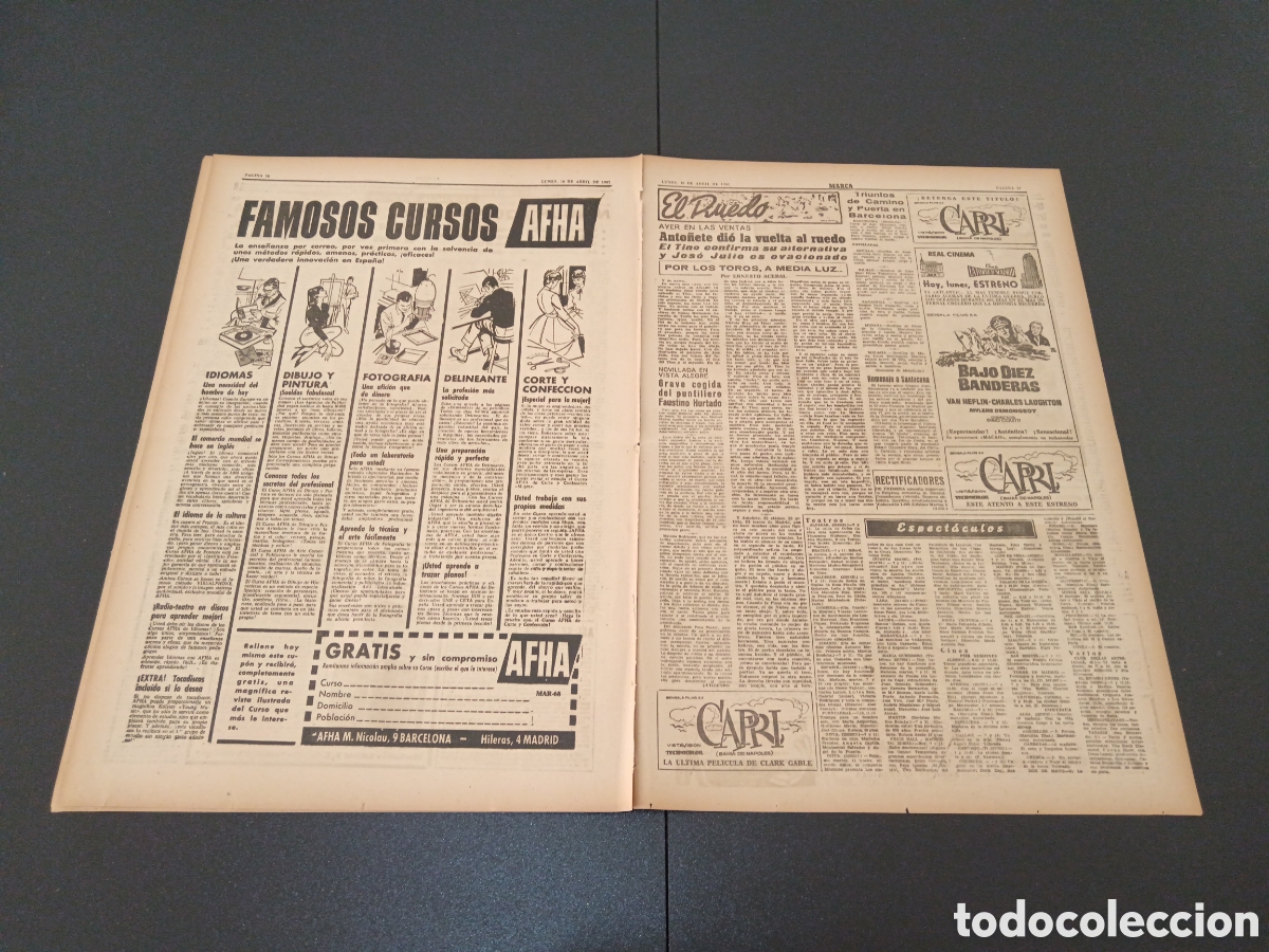 Coleccionismo deportivo: MARCA 10 DE ABRIL 1961 - Foto 6