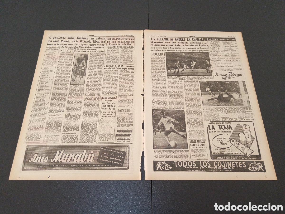 Coleccionismo deportivo: MARCA 17 DE ABRIL 1961 - Foto 2