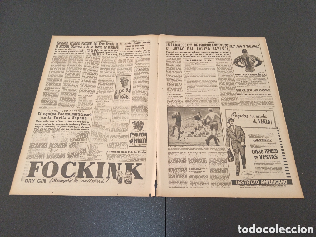 Coleccionismo deportivo: MARCA 20 DE ABRIL 1961 - Foto 2