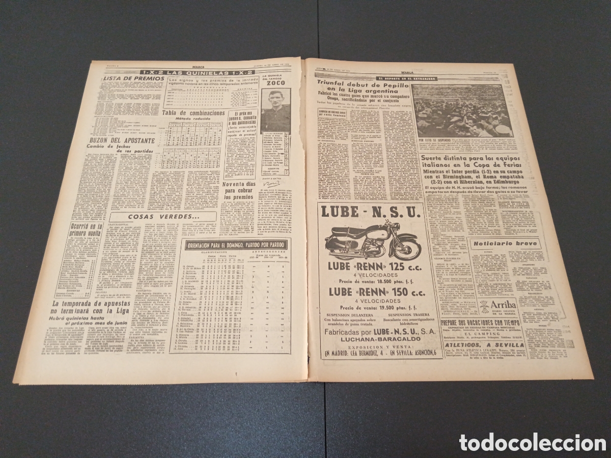 Coleccionismo deportivo: MARCA 20 DE ABRIL 1961 - Foto 4