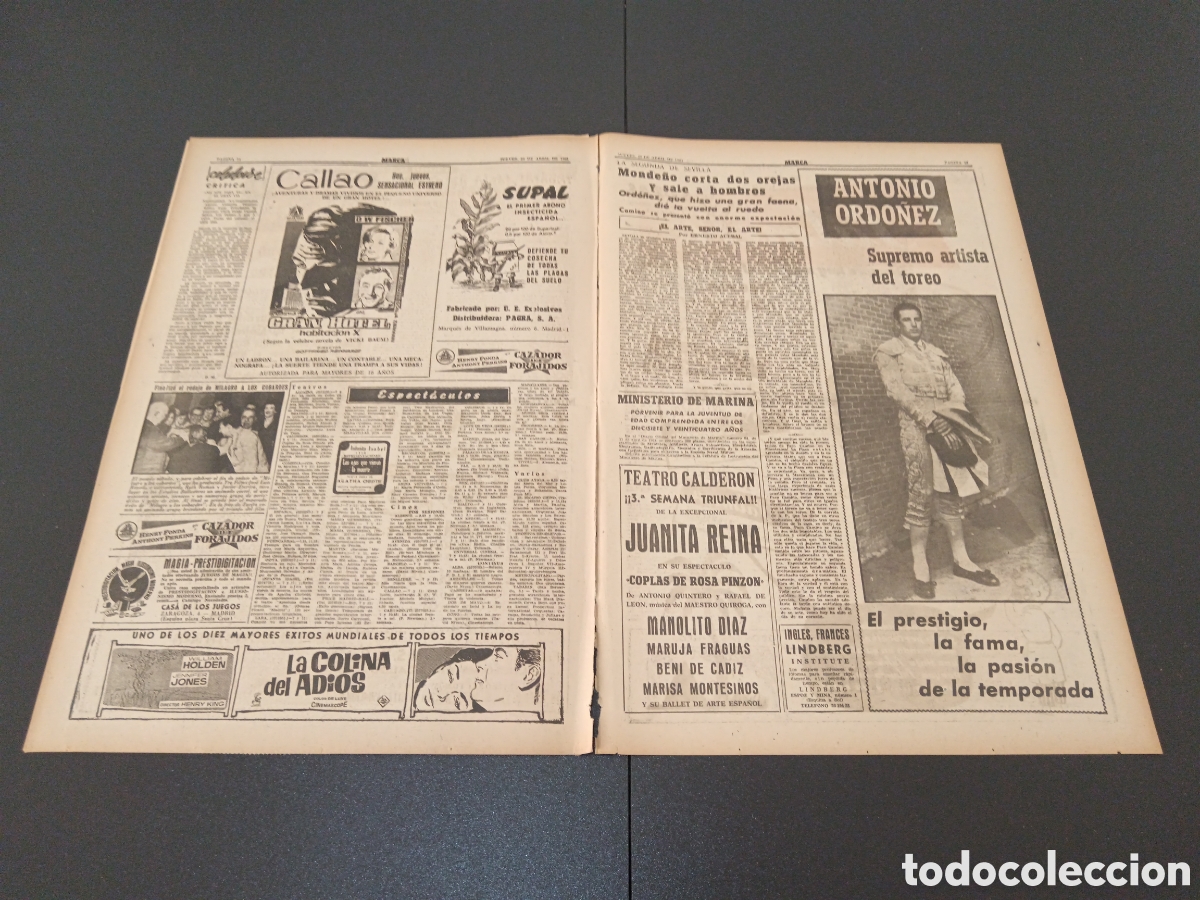 Coleccionismo deportivo: MARCA 20 DE ABRIL 1961 - Foto 5
