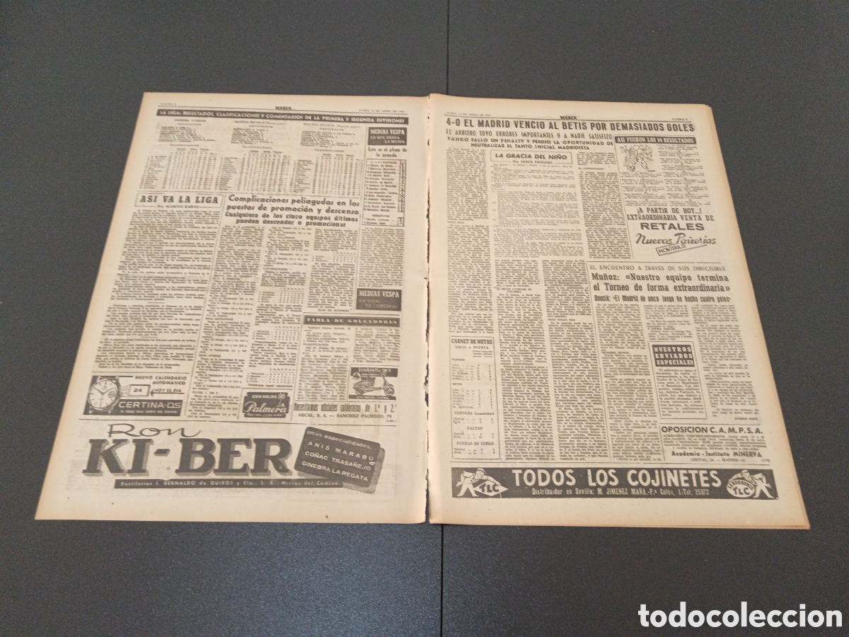 Coleccionismo deportivo: MARCA 24 DE ABRIL 1961 - Foto 2