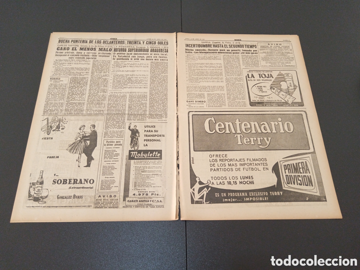 Coleccionismo deportivo: MARCA 24 DE ABRIL 1961 - Foto 3