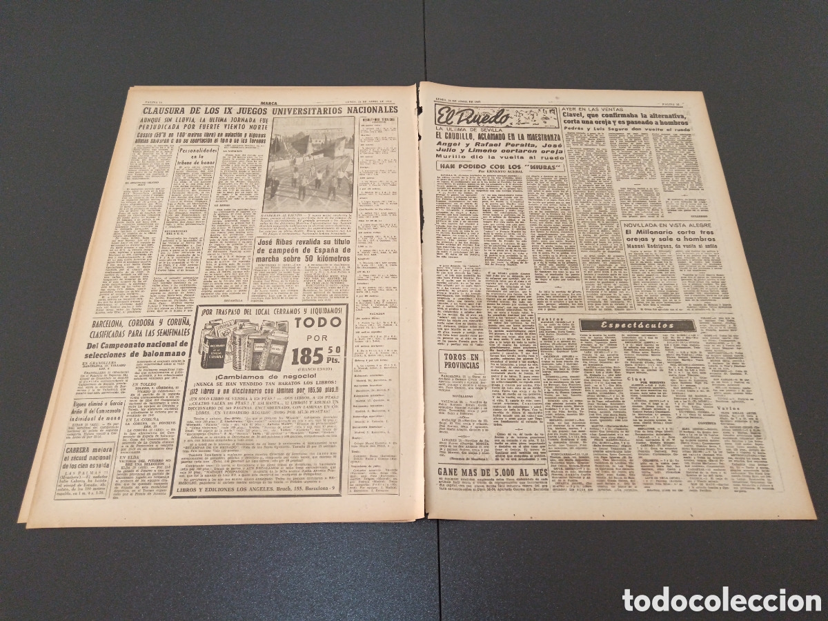 Coleccionismo deportivo: MARCA 24 DE ABRIL 1961 - Foto 6