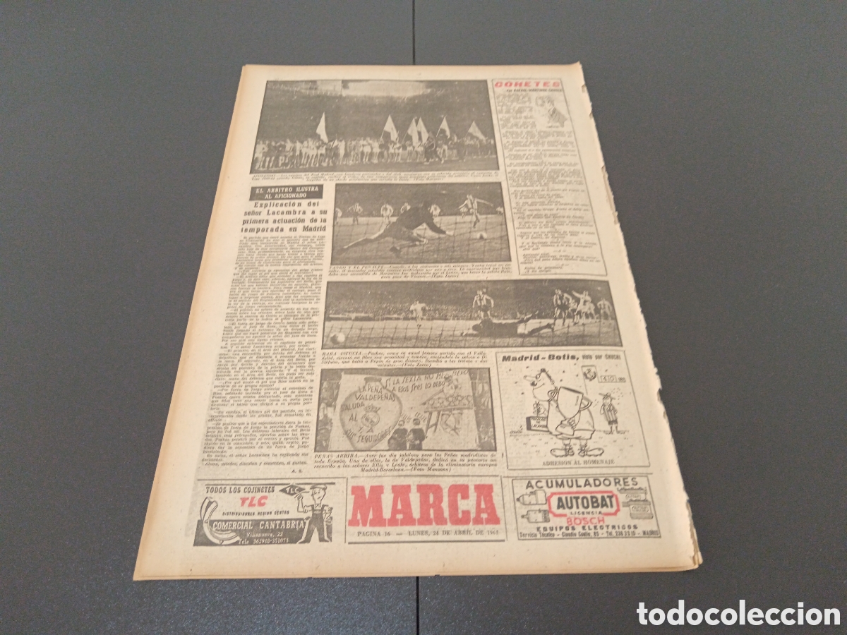 Coleccionismo deportivo: MARCA 24 DE ABRIL 1961 - Foto 7