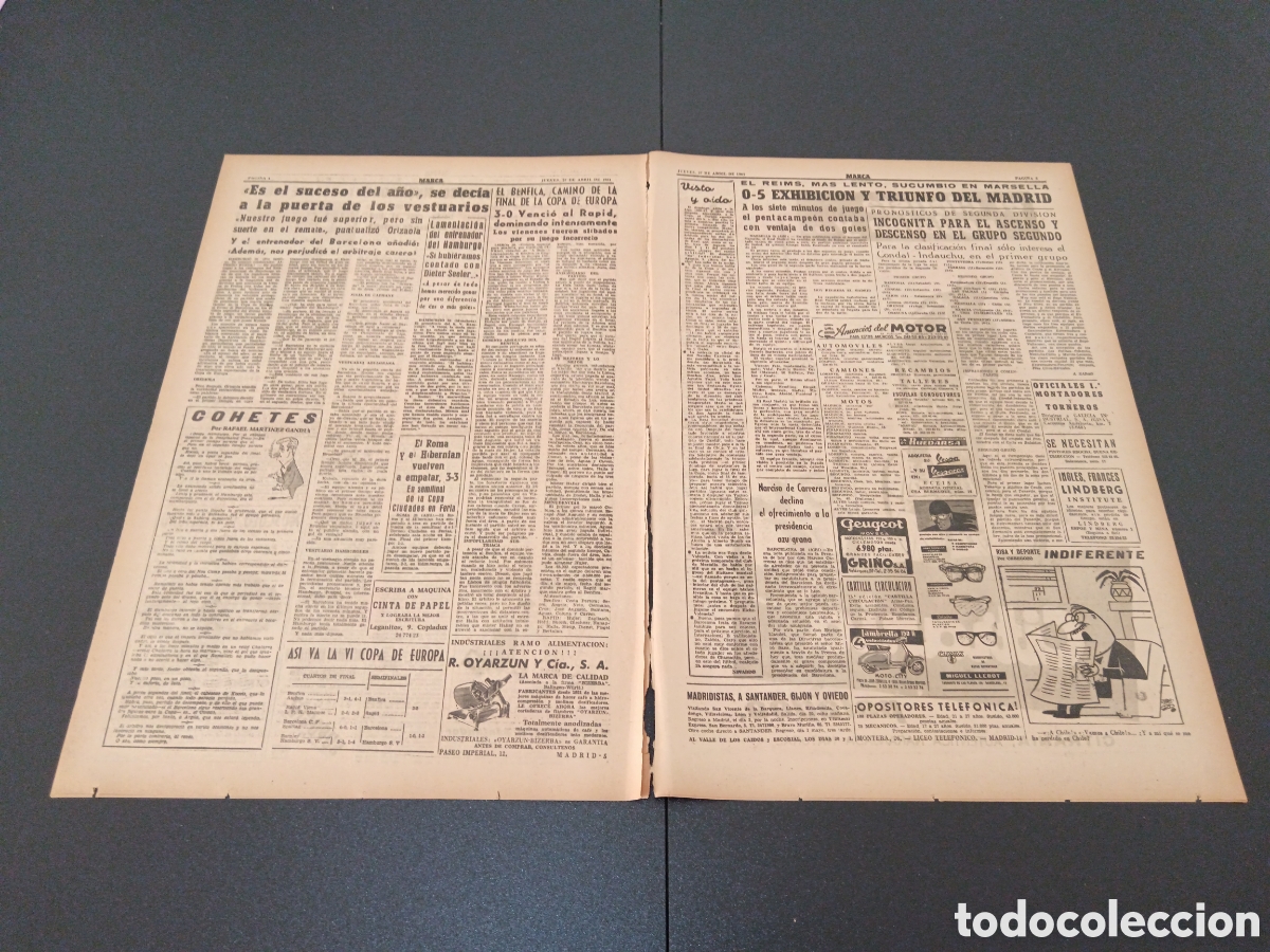 Coleccionismo deportivo: MARCA 27 DE ABRIL 1961 - Foto 3