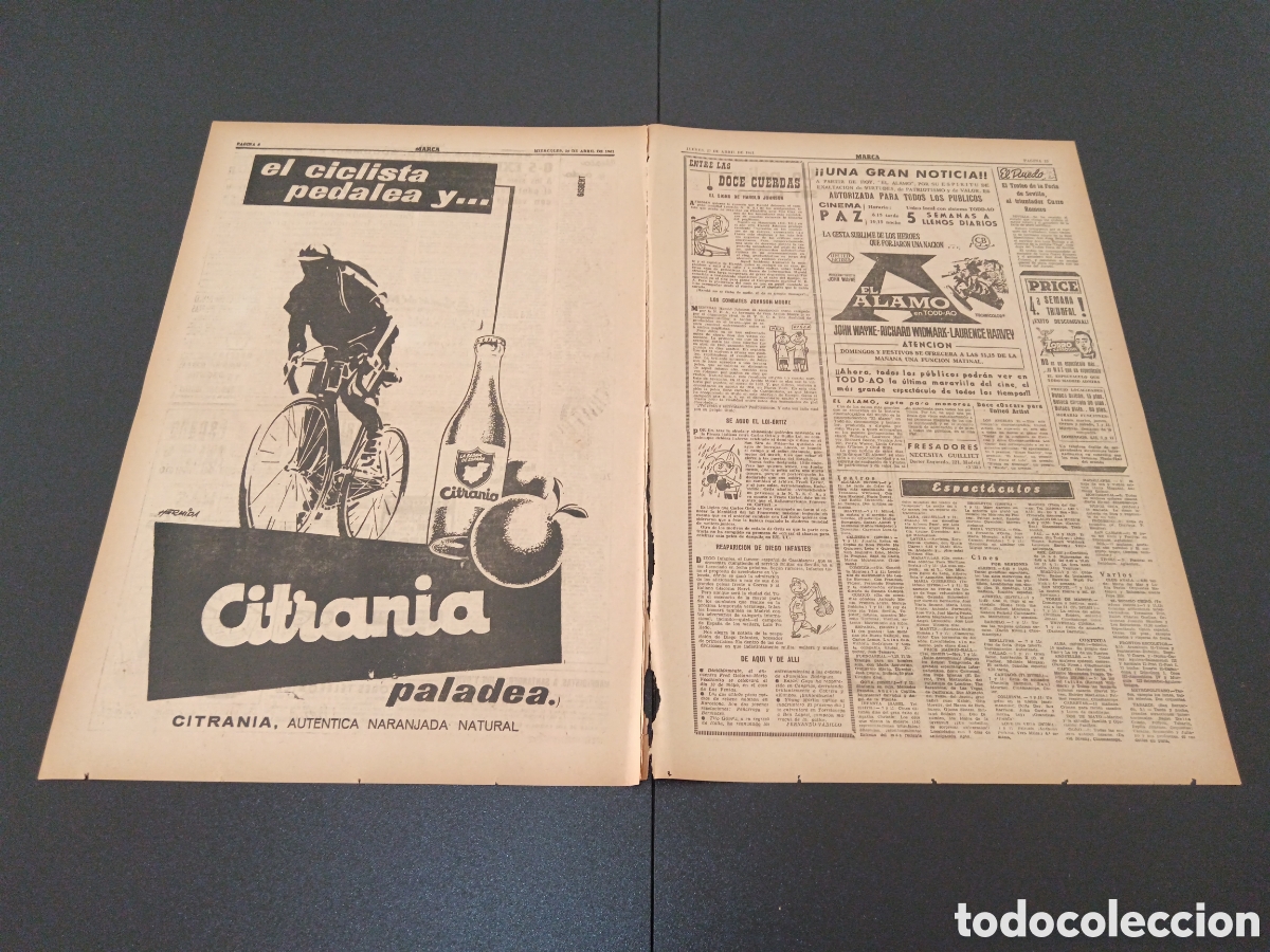 Coleccionismo deportivo: MARCA 27 DE ABRIL 1961 - Foto 4