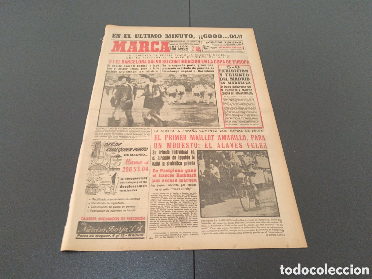 Coleccionismo deportivo: MARCA 27 DE ABRIL 1961 - Foto 1