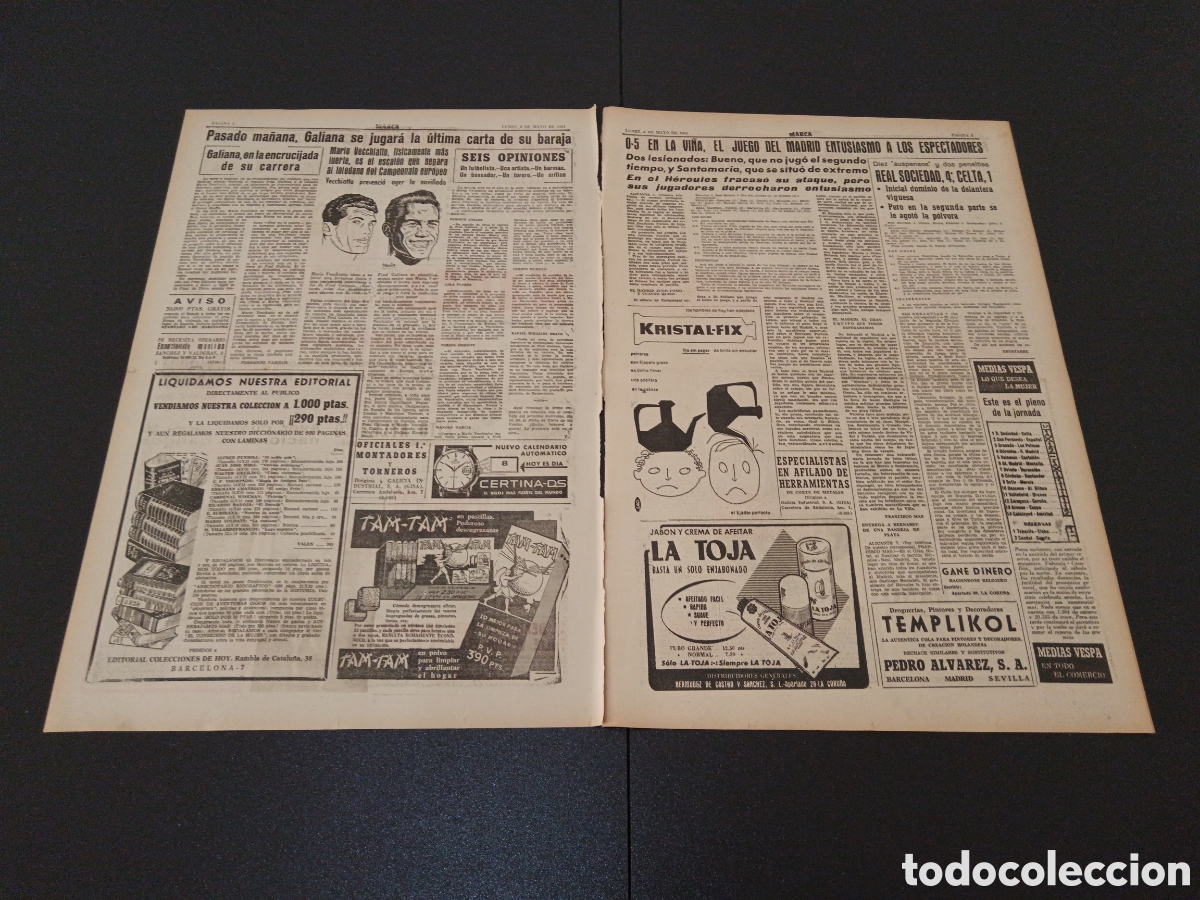 Coleccionismo deportivo: MARCA 08 DE MAYO 1961 - Foto 2