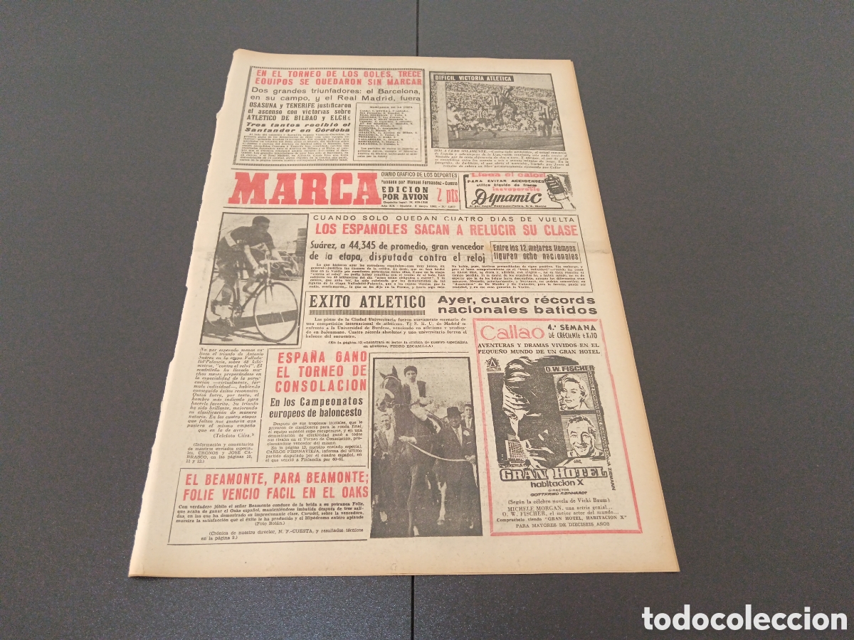 Coleccionismo deportivo: MARCA 08 DE MAYO 1961 - Foto 1