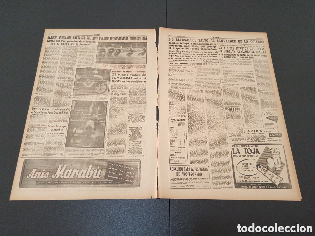 Coleccionismo deportivo: MARCA 29 DE MAYO 1961 - Foto 2