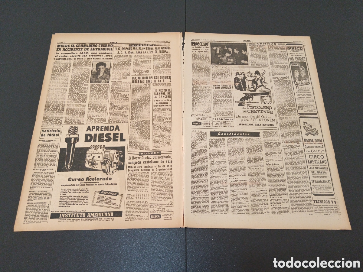 Coleccionismo deportivo: MARCA 31 DE MAYO 1961 - Foto 3