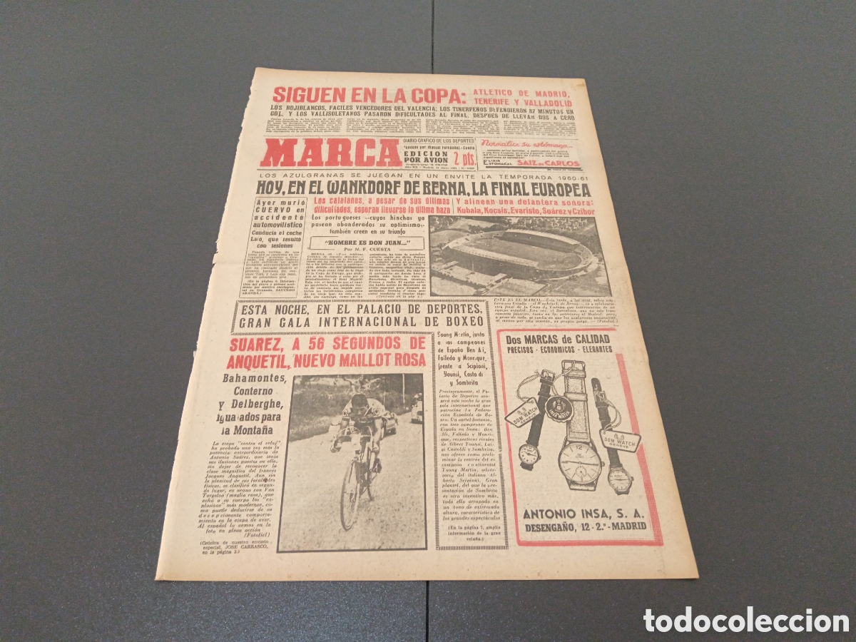 Coleccionismo deportivo: MARCA 31 DE MAYO 1961 - Foto 1