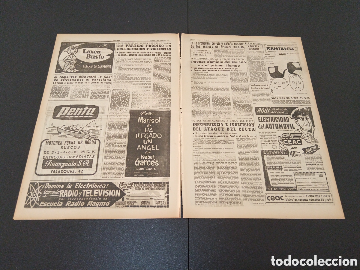 Coleccionismo deportivo: MARCA 05 DE JUNIO 1961 - Foto 4