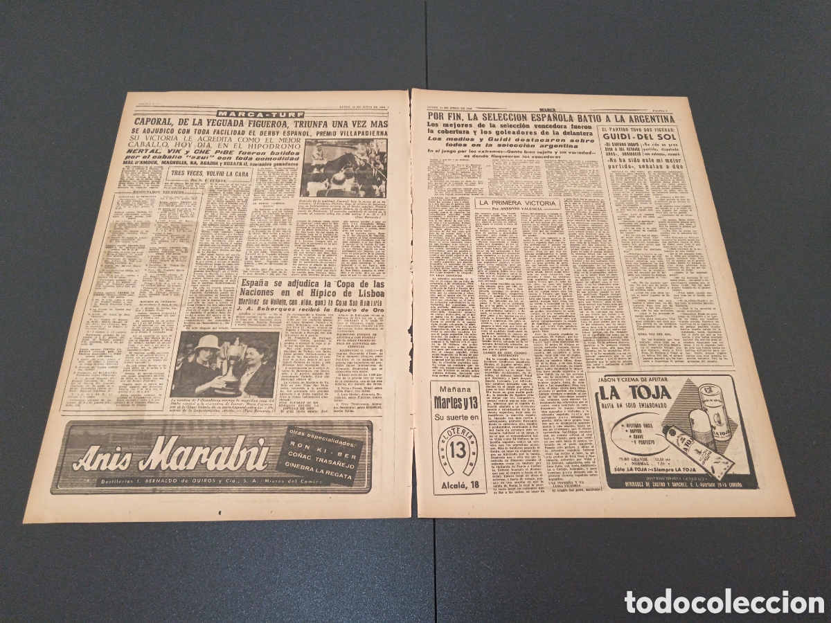 Coleccionismo deportivo: MARCA 12 DE JUNIO 1961 - Foto 2