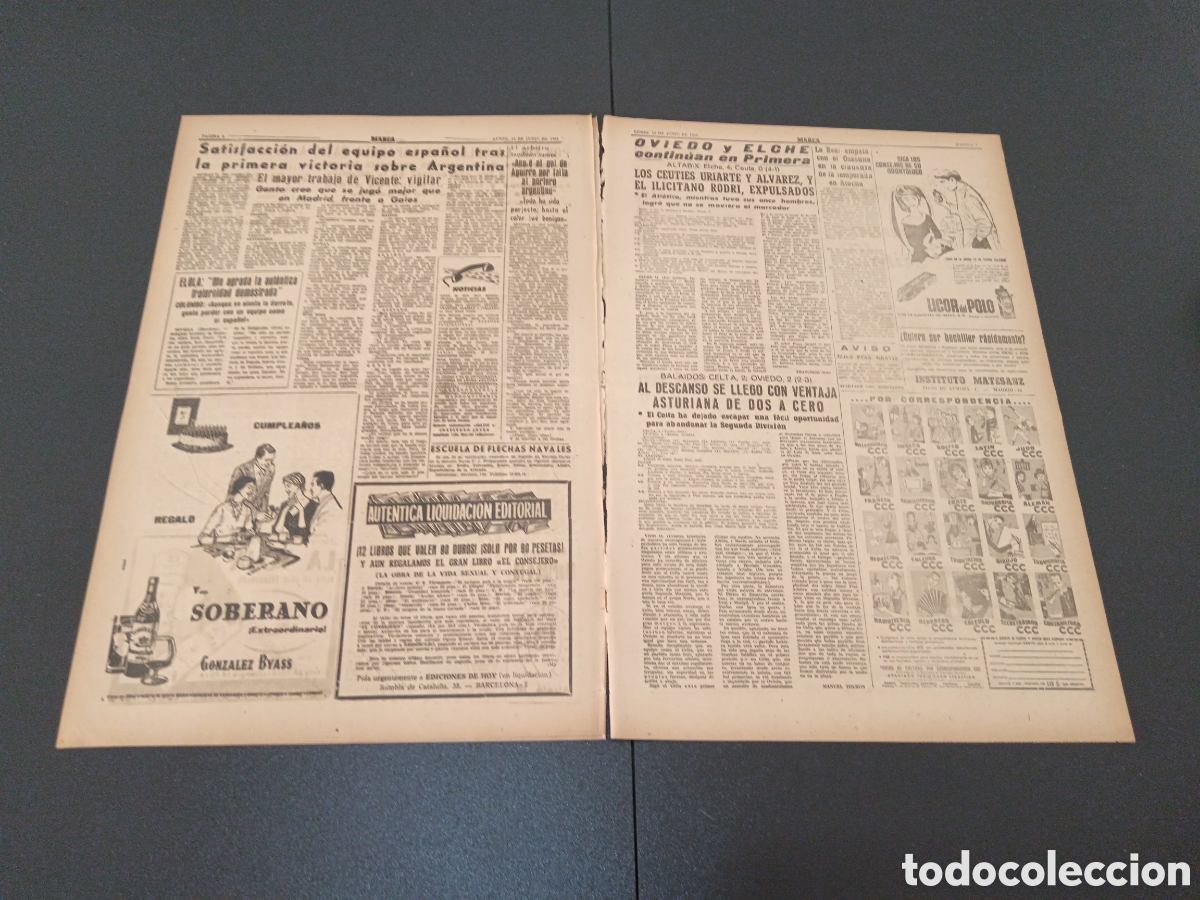Coleccionismo deportivo: MARCA 12 DE JUNIO 1961 - Foto 3