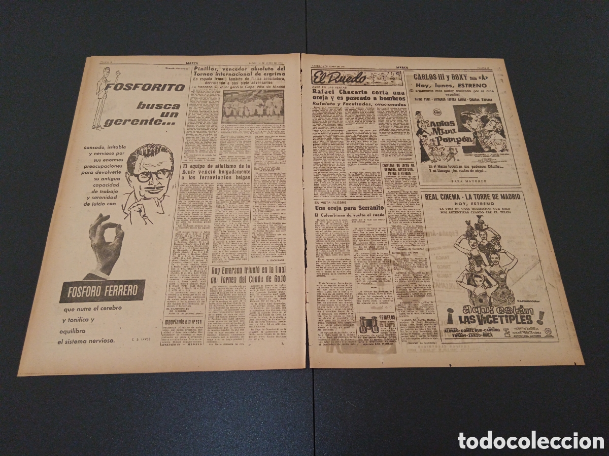 Coleccionismo deportivo: MARCA 12 DE JUNIO 1961 - Foto 4