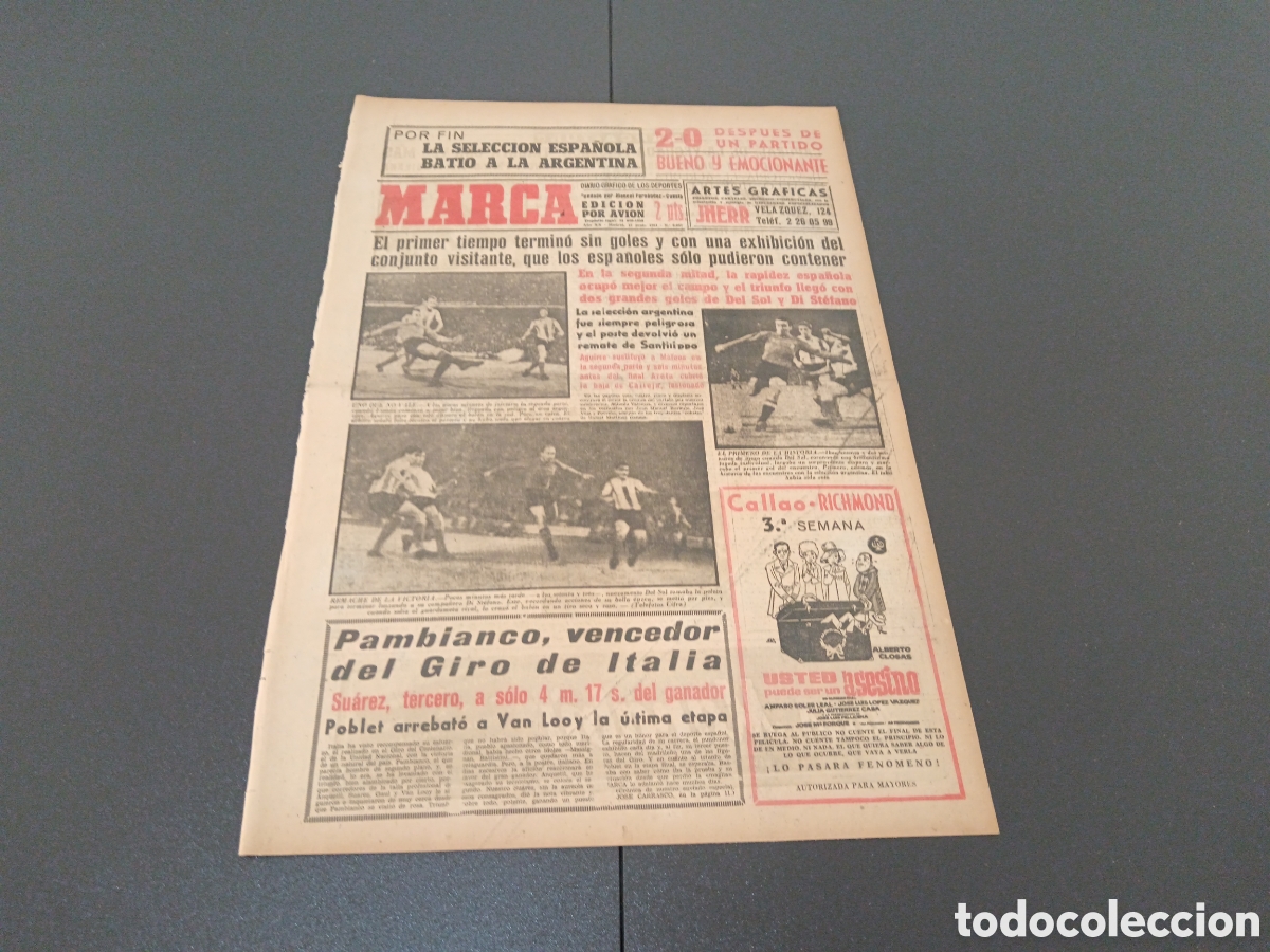 Coleccionismo deportivo: MARCA 12 DE JUNIO 1961 - Foto 1