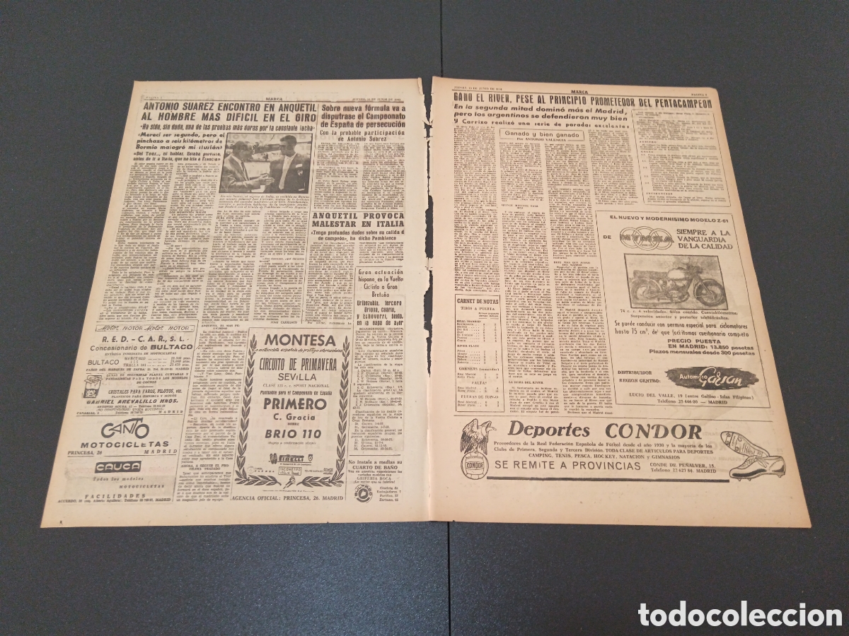 Coleccionismo deportivo: MARCA 15 DE JUNIO 1961 - Foto 2