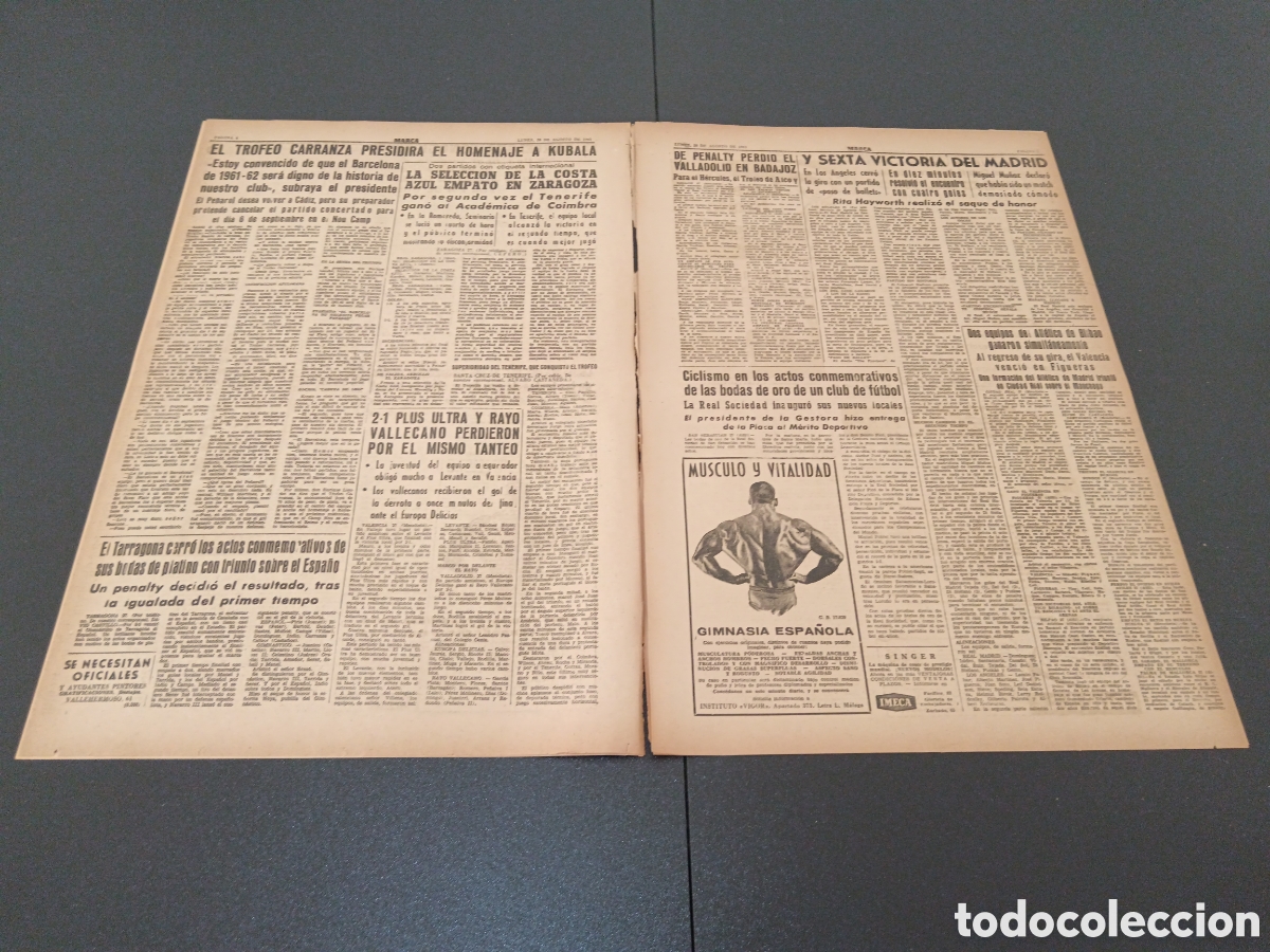 Coleccionismo deportivo: MARCA 28 DE AGOSTO 1961 - Foto 3