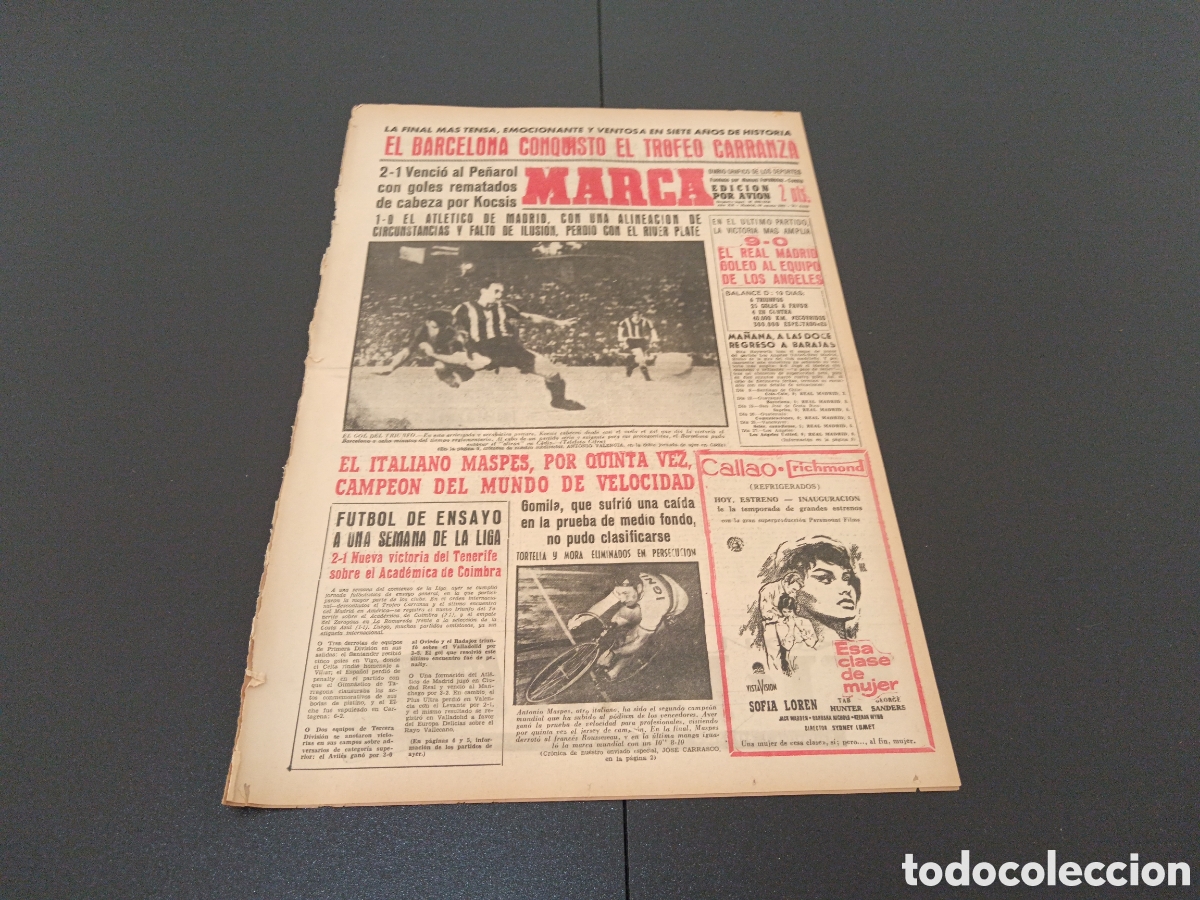 Coleccionismo deportivo: MARCA 28 DE AGOSTO 1961 - Foto 1