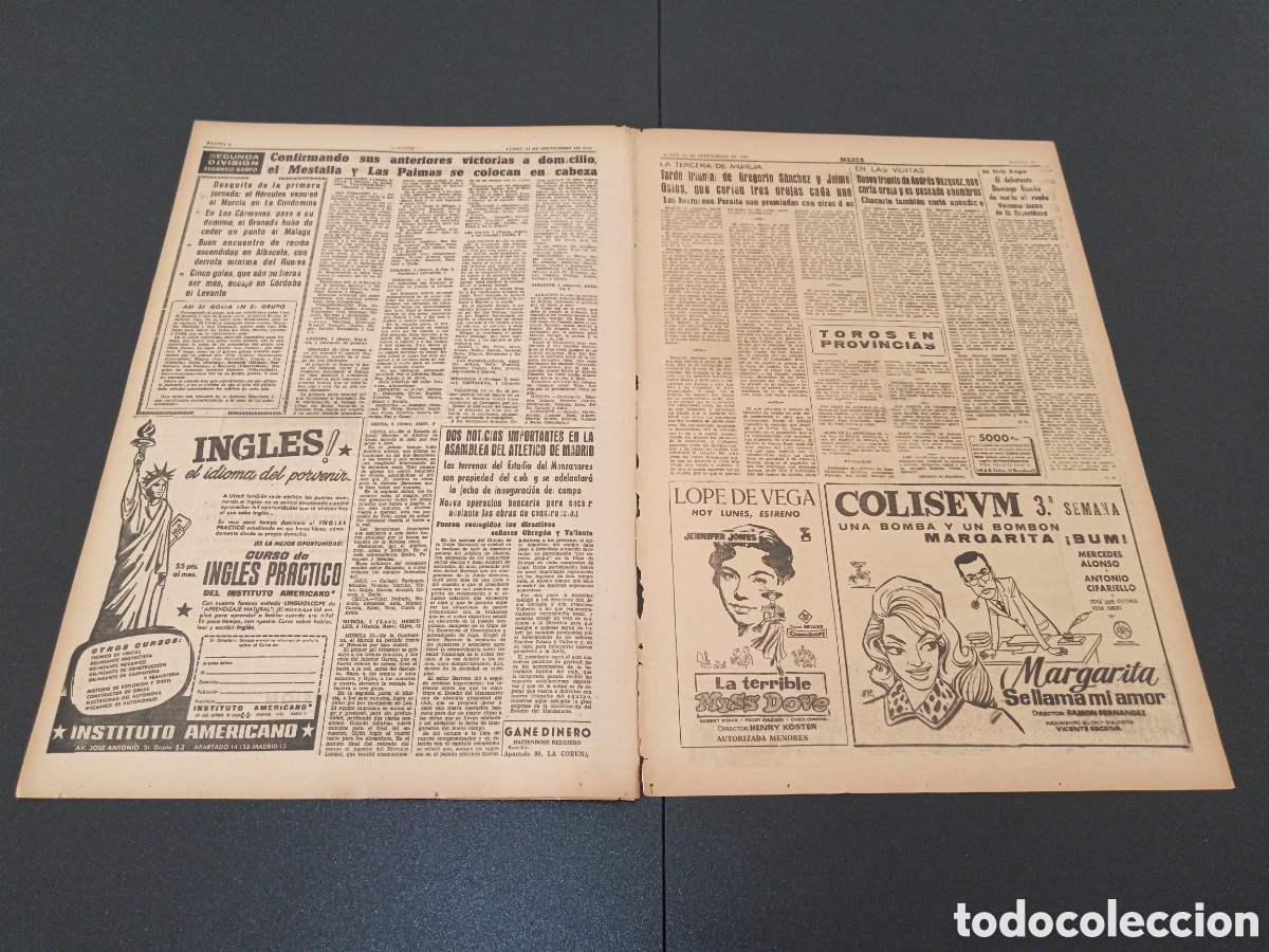 Coleccionismo deportivo: MARCA 11 DE SEPTIEMBRE 1961 - Foto 5