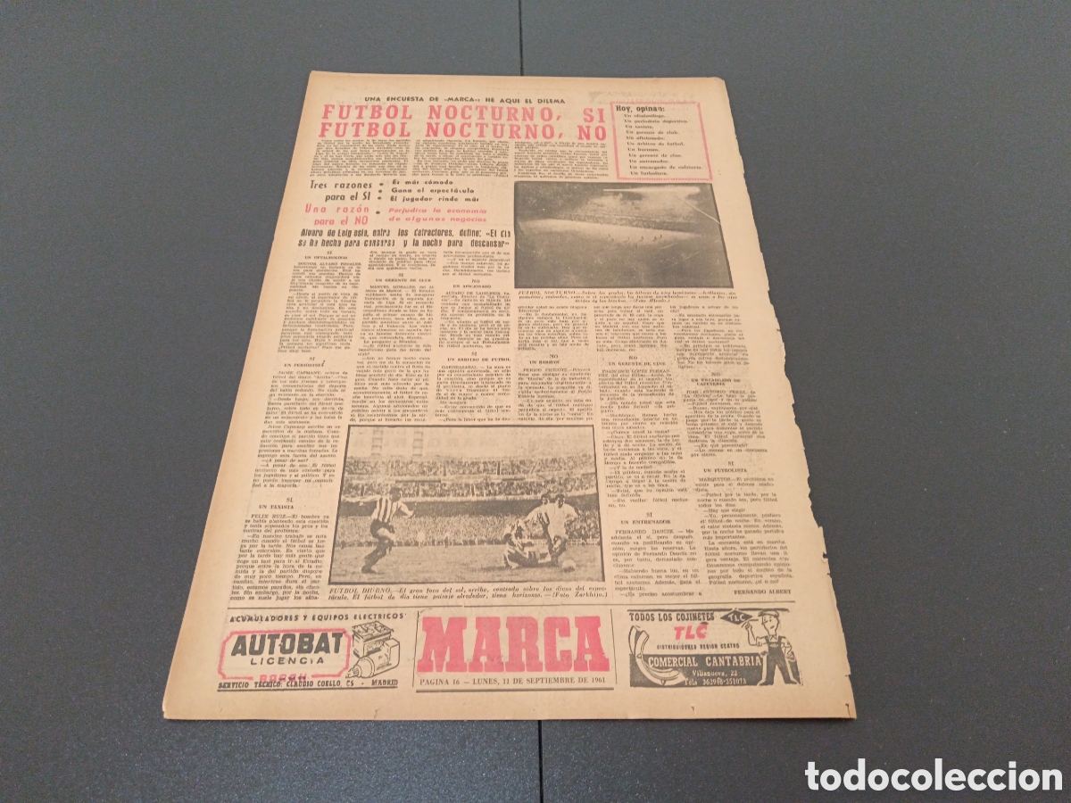 Coleccionismo deportivo: MARCA 11 DE SEPTIEMBRE 1961 - Foto 6