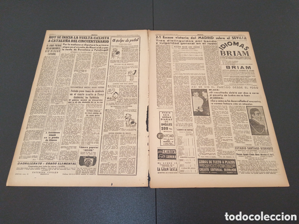 Coleccionismo deportivo: MARCA 17 DE SEPTIEMBRE 1961 - Foto 2