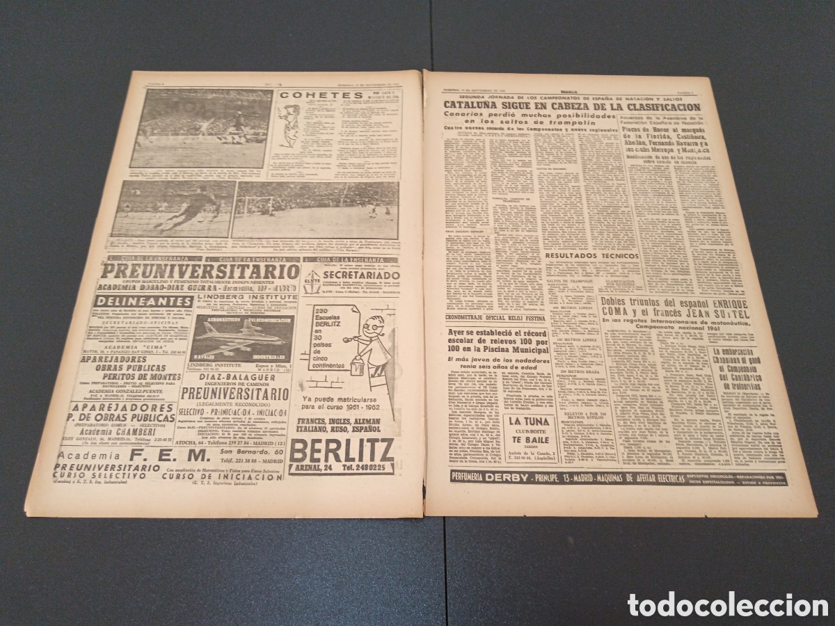 Coleccionismo deportivo: MARCA 17 DE SEPTIEMBRE 1961 - Foto 3