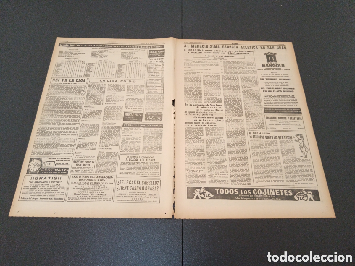 Coleccionismo deportivo: MARCA 18 DE SEPTIEMBRE 1961 - Foto 2