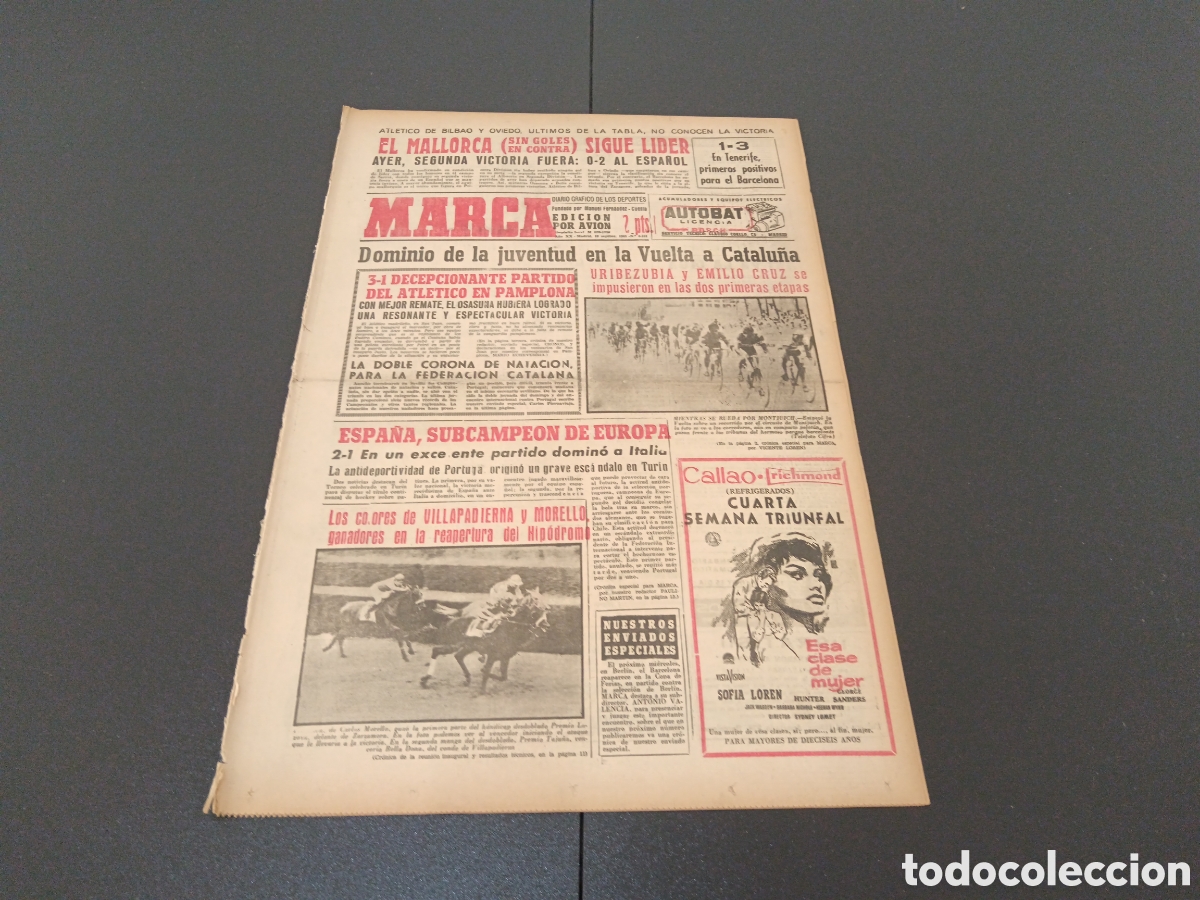 Coleccionismo deportivo: MARCA 18 DE SEPTIEMBRE 1961 - Foto 1