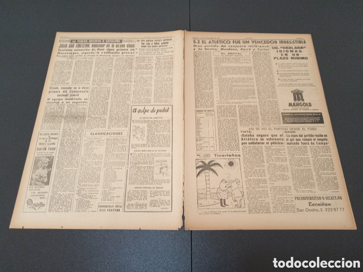 Coleccionismo deportivo: MARCA 24 DE SEPTIEMBRE 1961 - Foto 2