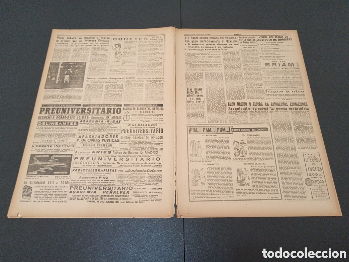 Coleccionismo deportivo: MARCA 24 DE SEPTIEMBRE 1961 - Foto 3