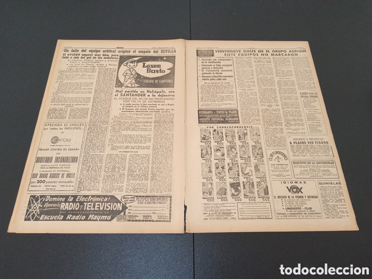 Coleccionismo deportivo: MARCA 02 DE OCTUBRE 1961 - Foto 4