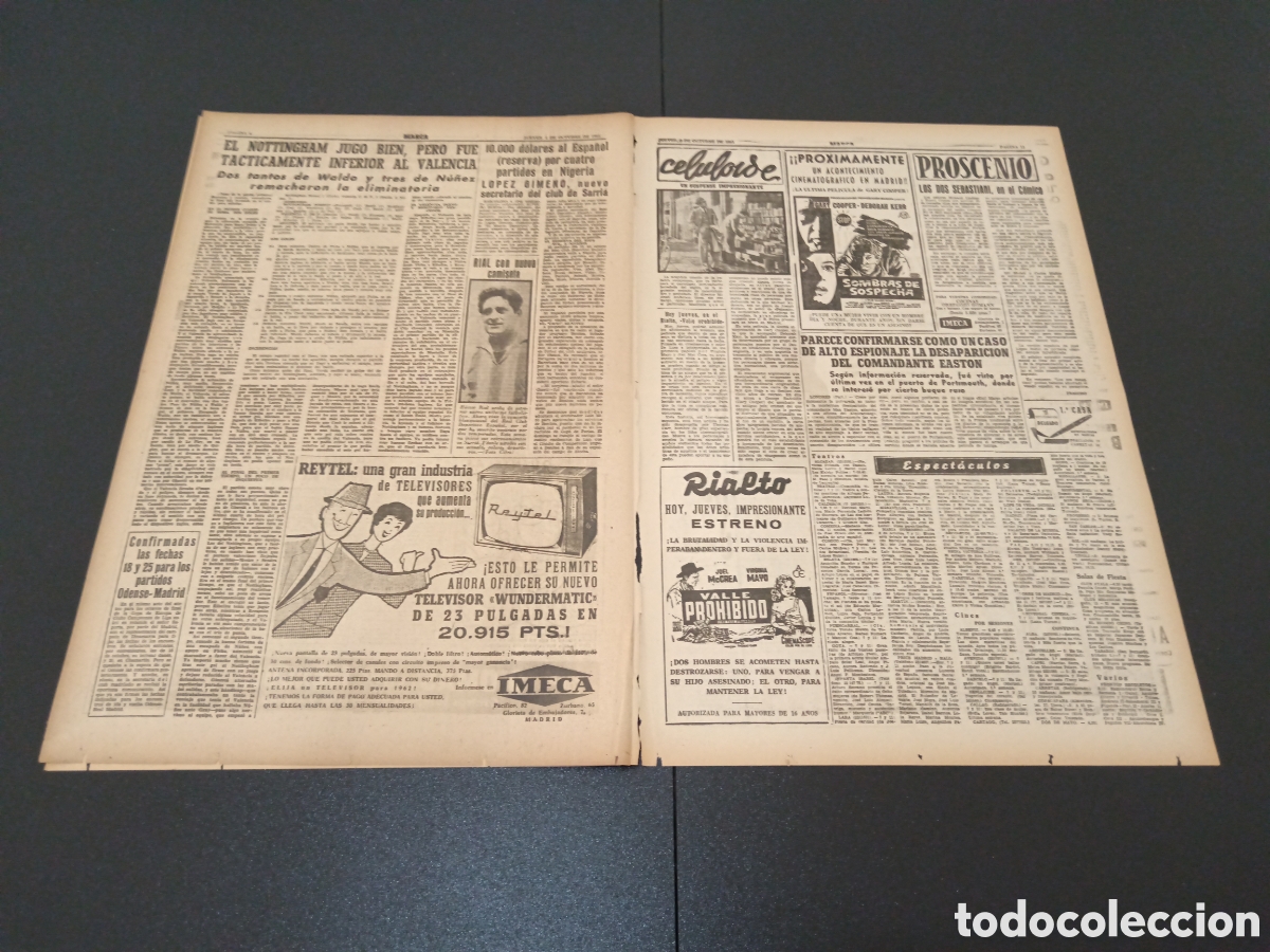 Coleccionismo deportivo: MARCA 05 DE OCTUBRE 1961 - Foto 3