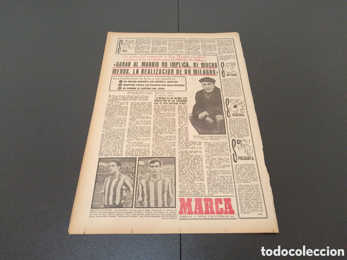 Coleccionismo deportivo: MARCA 05 DE OCTUBRE 1961 - Foto 4