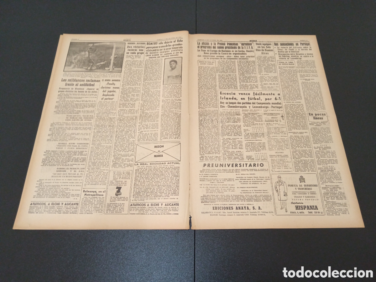 Coleccionismo deportivo: MARCA 08 DE OCTUBRE 1961 - Foto 3