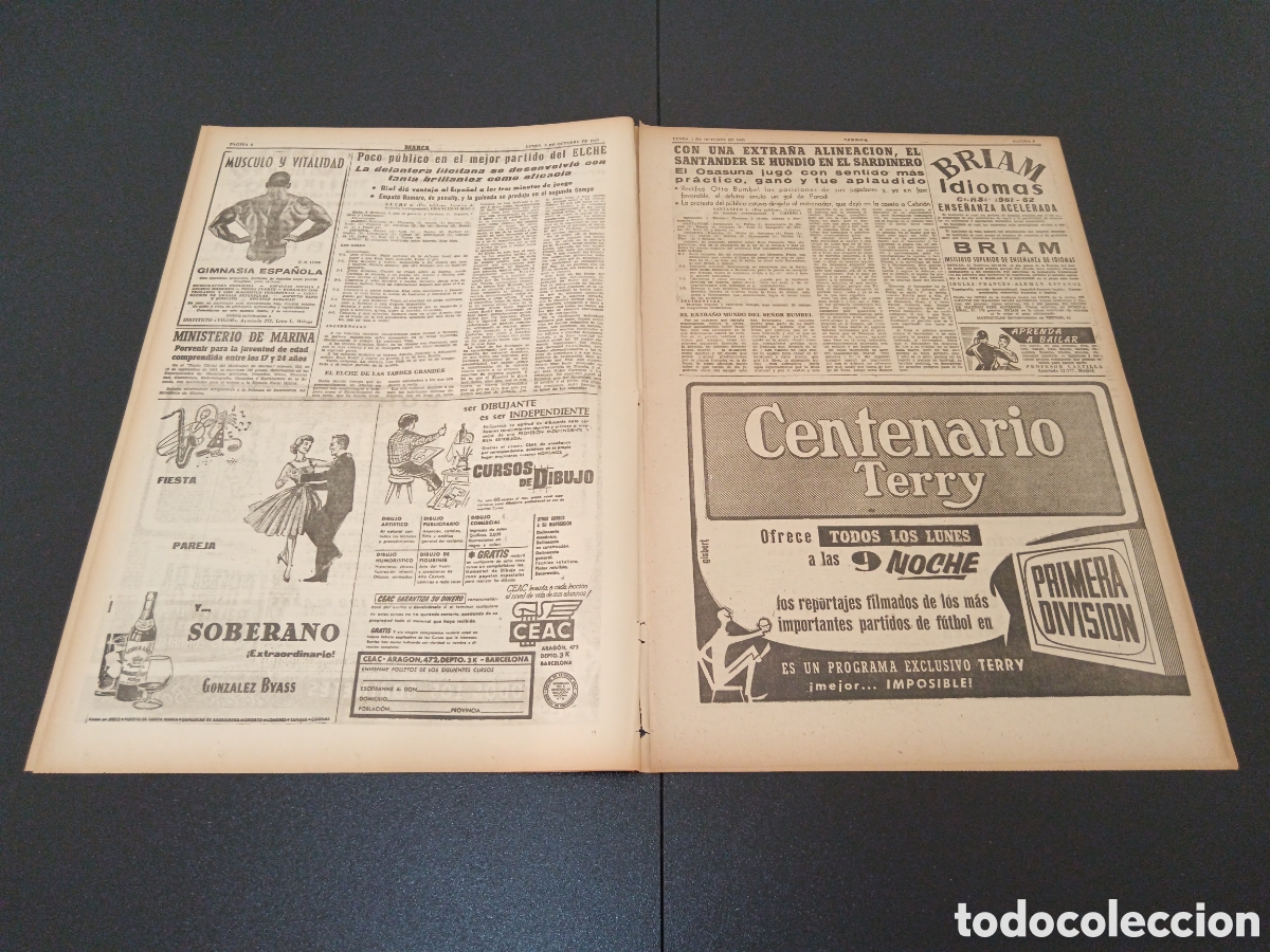 Coleccionismo deportivo: MARCA 09 DE OCTUBRE 1961 - Foto 3