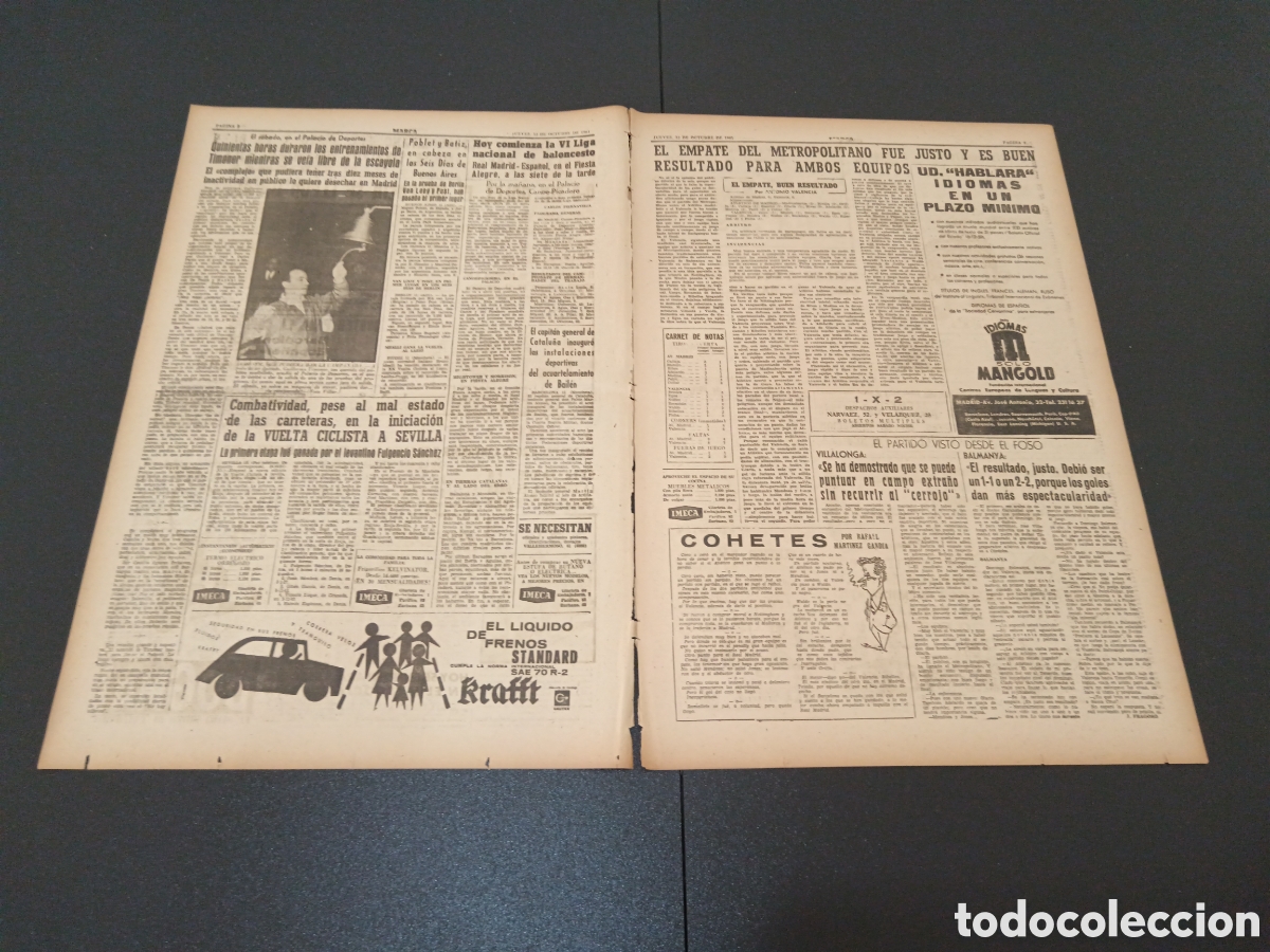 Coleccionismo deportivo: MARCA 12 DE OCTUBRE 1961 - Foto 2