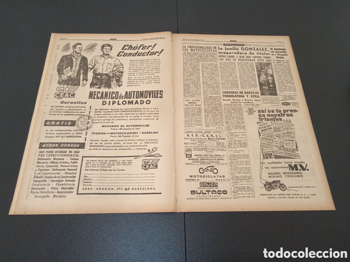 Coleccionismo deportivo: MARCA 19 DE OCTUBRE 1961 - Foto 3