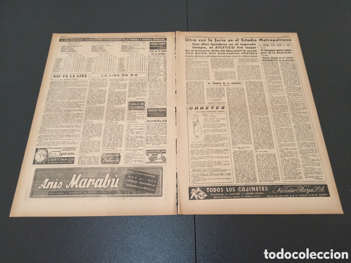 Coleccionismo deportivo: MARCA 04 DE DICIEMBRE 1961 - Foto 2