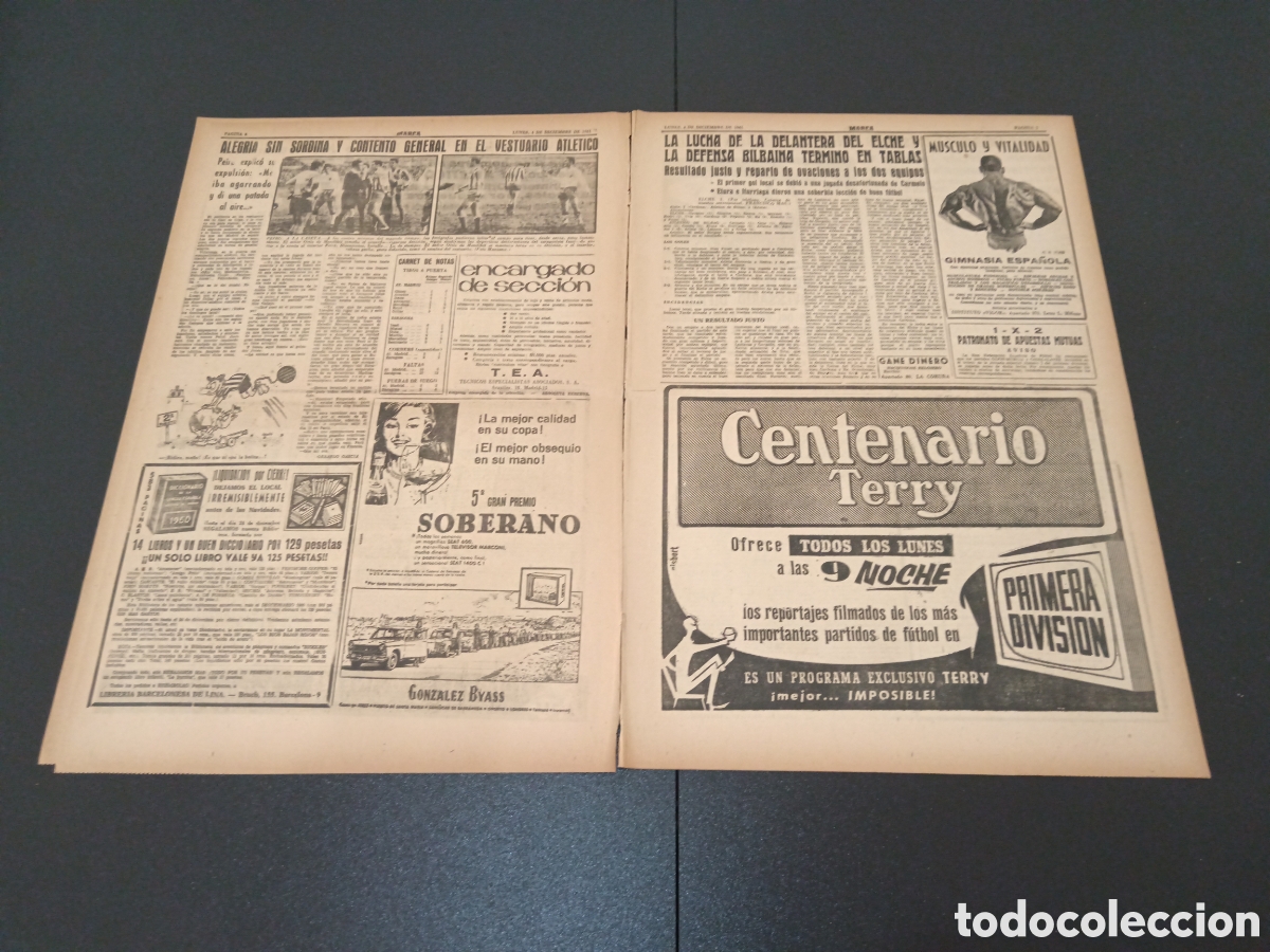 Coleccionismo deportivo: MARCA 04 DE DICIEMBRE 1961 - Foto 3