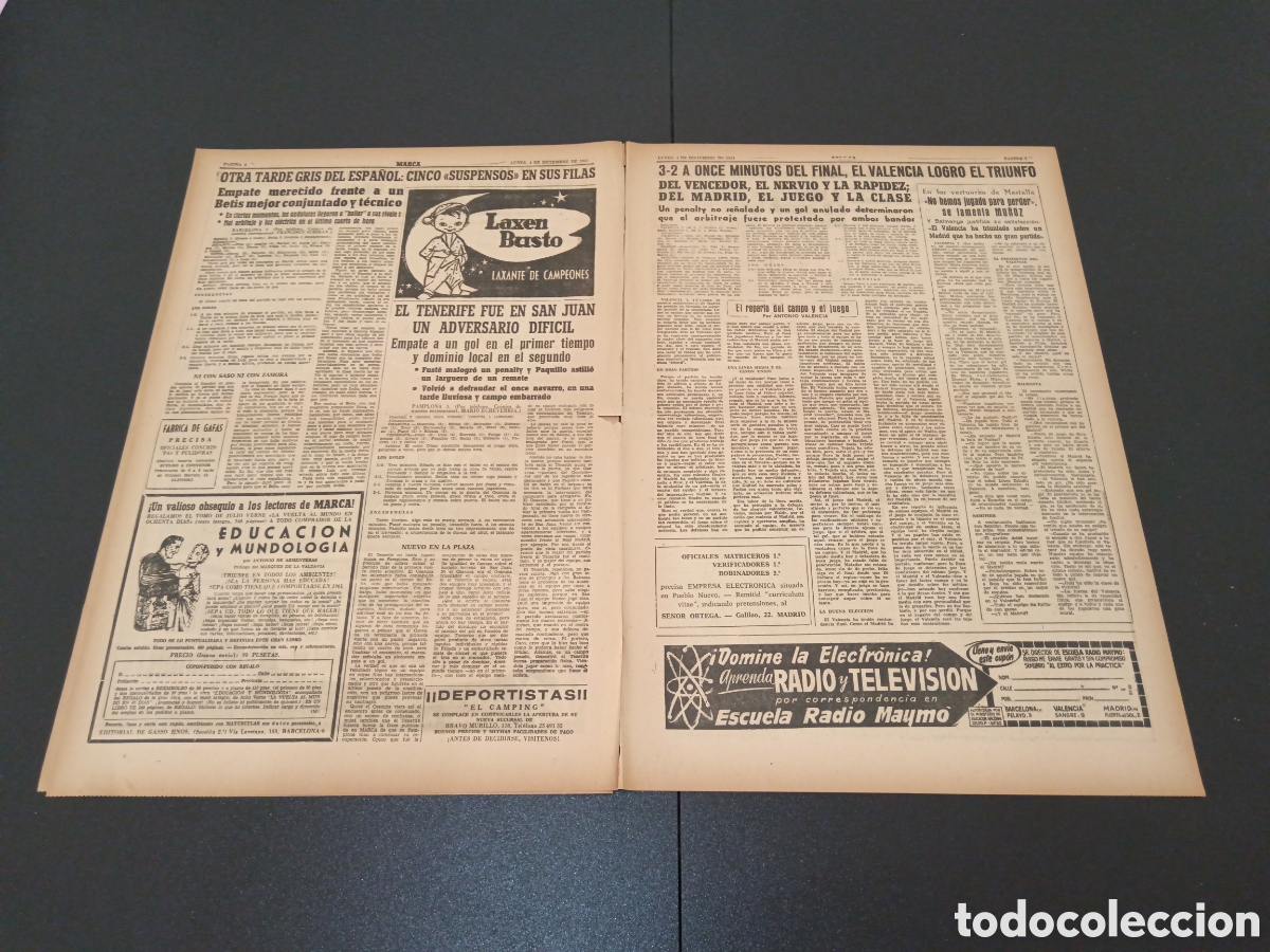 Coleccionismo deportivo: MARCA 04 DE DICIEMBRE 1961 - Foto 4