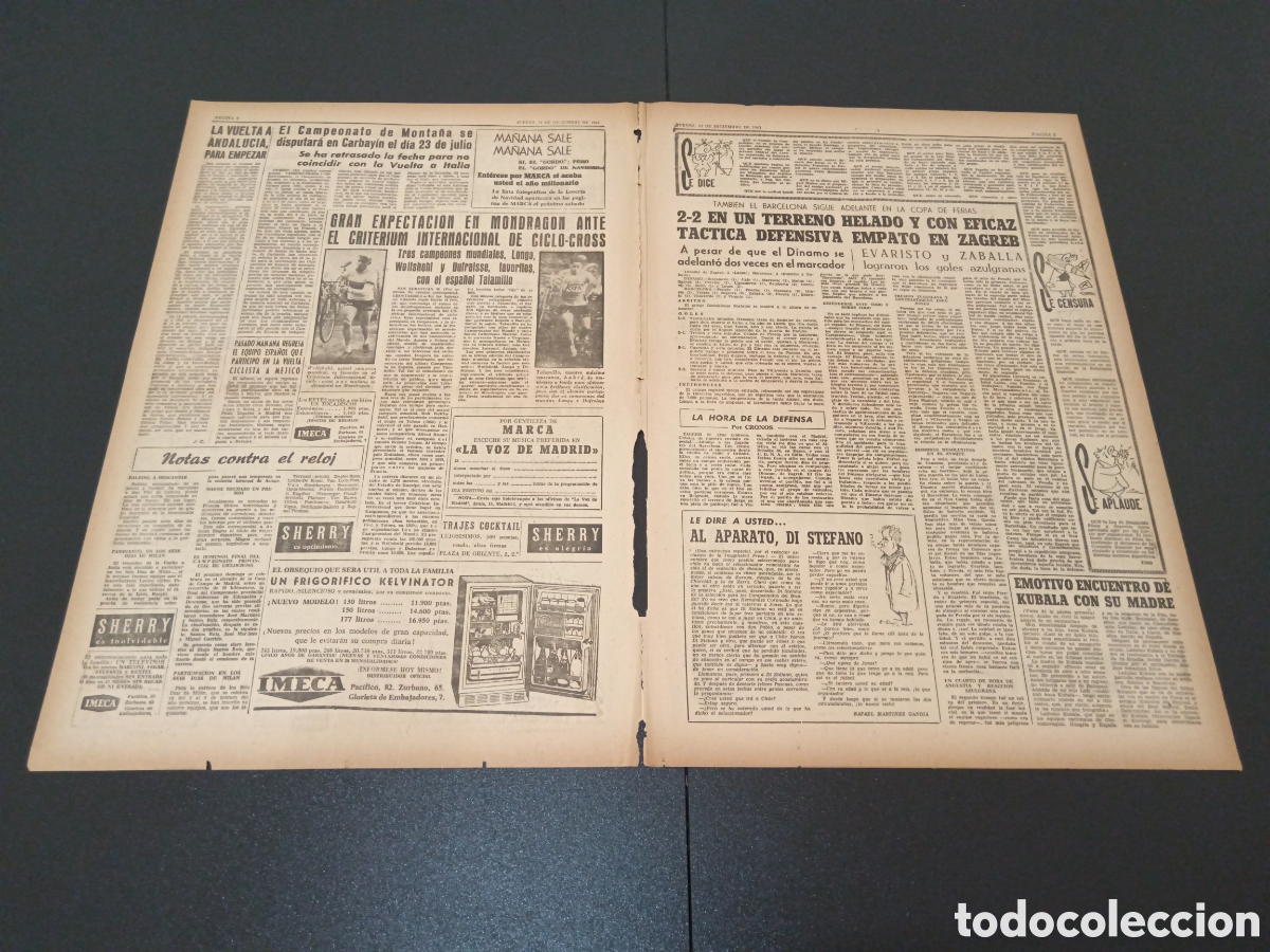 Coleccionismo deportivo: MARCA 21 DE DICIEMBRE 1961 - Foto 2