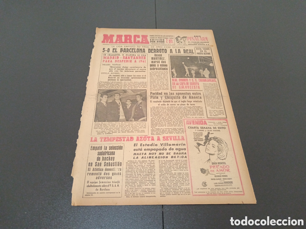 Coleccionismo deportivo: MARCA 31 DE DICIEMBRE 1961 - Foto 1