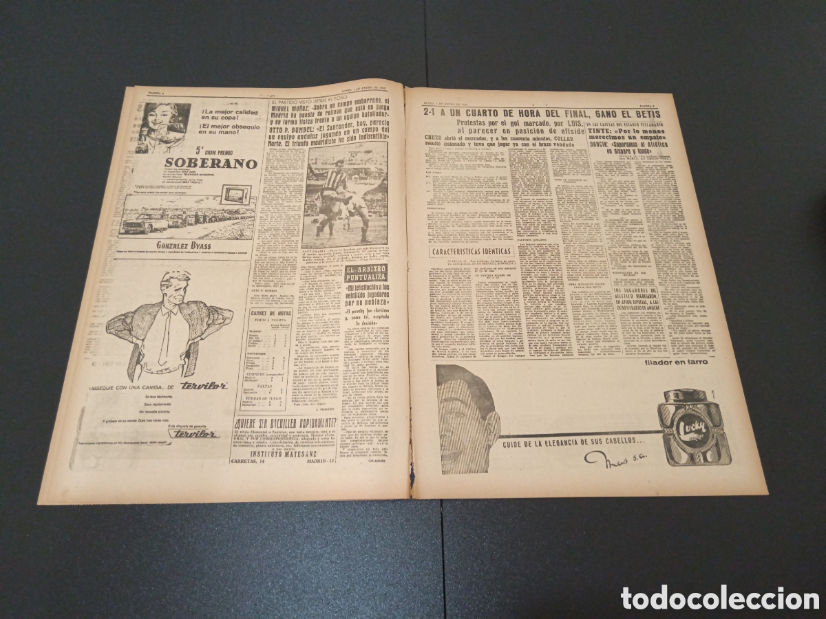 Coleccionismo deportivo: MARCA 01 DE ENERO 1962 - Foto 3