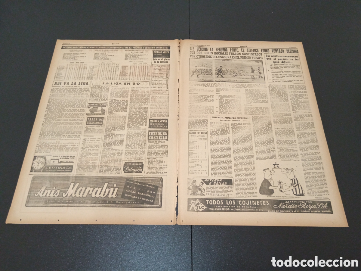 Coleccionismo deportivo: MARCA 08 DE ENERO 1962 - Foto 2