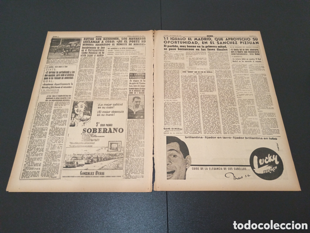Coleccionismo deportivo: MARCA 08 DE ENERO 1962 - Foto 3