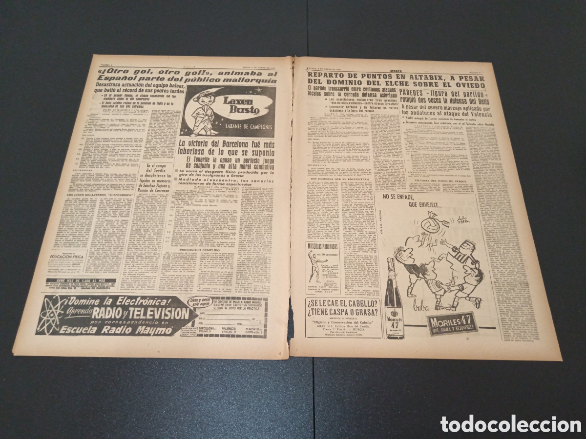 Coleccionismo deportivo: MARCA 08 DE ENERO 1962 - Foto 4